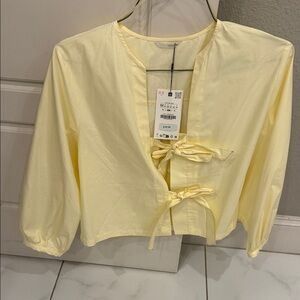 Zara Soft Yellow Women's Blouse
